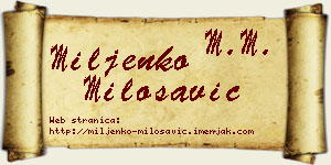 Miljenko Milosavić vizit kartica